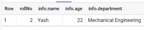 BigQuery Structs - Operations on Structs